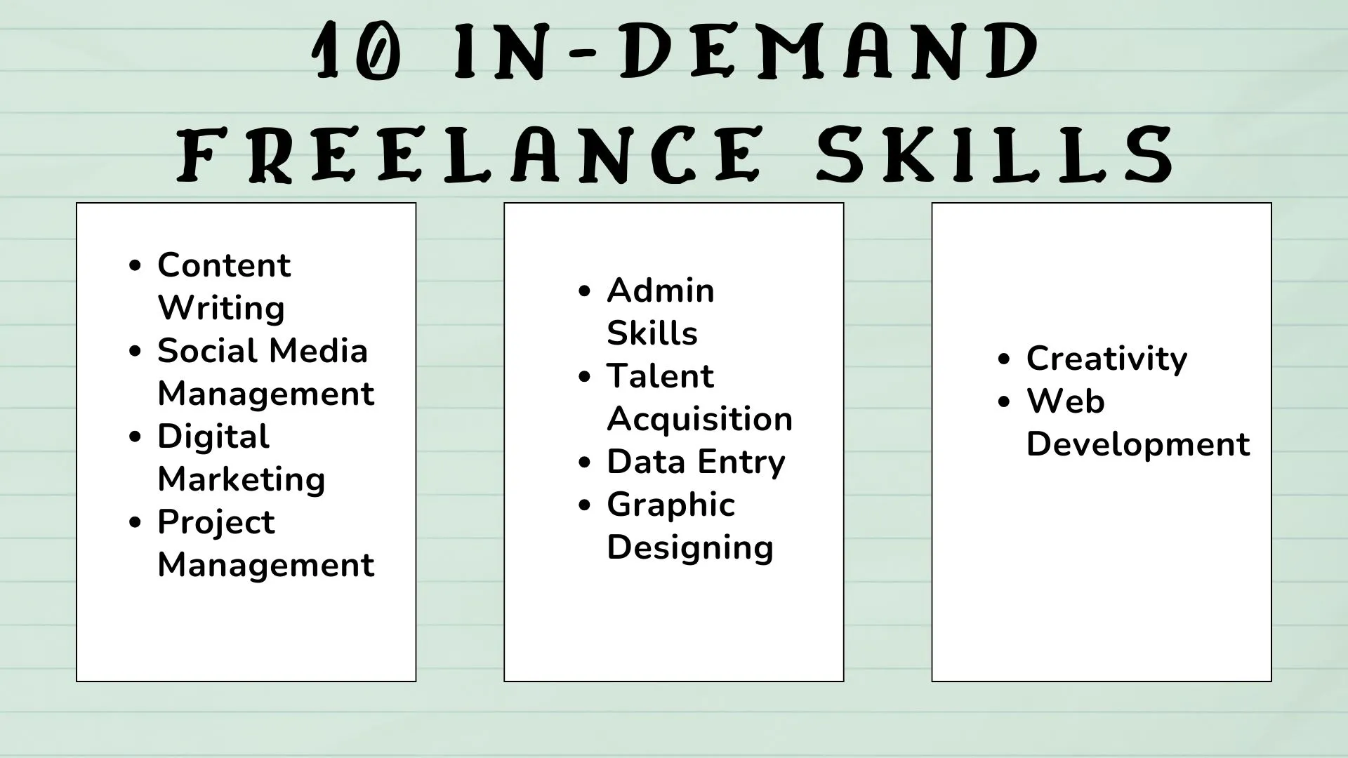 10 In-Demand Freelance Skills